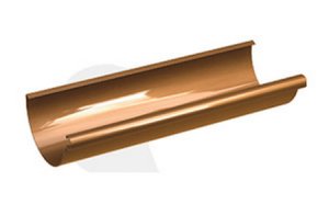 Желоб водосточный GALECO ПВХ, коричневый RAL 8019, D 124 мм, 4 пог.м