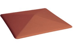 Клинкерный заборный оголовок KING KLINKER Рубиновый красный (01), 445*585*106 мм