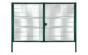 Распашные ворота Grand Line Profi зеленый, 2,43*4 м