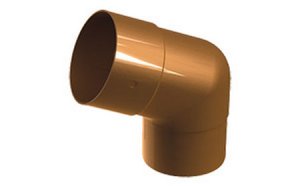 Колено трубы GALECO ПВХ, коричневый RAL 8019, 67 градусов, D 100 мм