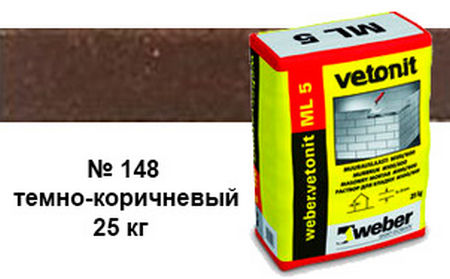 Цветной кладочный раствор weber.vetonit ML 5 №148, 25 кг
