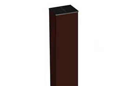 Столб с заглушкой Grand Line коричневый 1,5 м, 62*55 мм