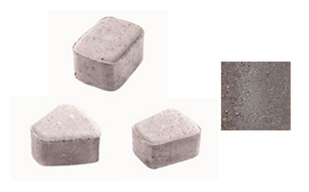 Тротуарная плитка ВЫБОР Классико 2КО.6, гладкая, коричневый (в комплекте 3 камня)