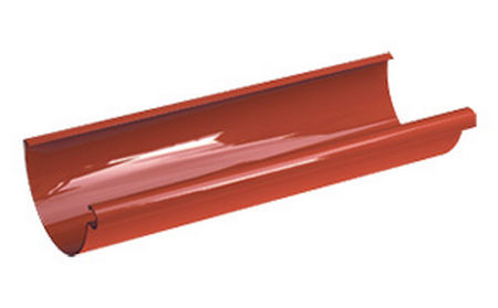 Желоб водосточный GALECO сталь, коричневый RAL 8017, D 124 мм, 3 пог. м
