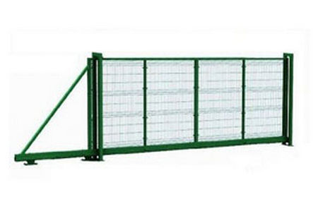 Откатные ворота Grand Line Profi зеленый, 2,03*4 м