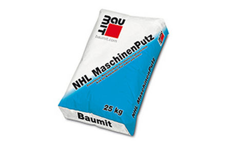 Штукатурка для машинного нанесения на основе гидравлической извести Baumit NHL Maschienenputz, 25 кг